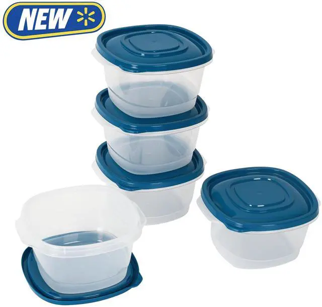 Main image of Mainstays Semi Durable Food Storage Containers, 5.2 Cup, 5 Pack