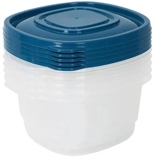Alt view image 6 of 6 - Mainstays Semi Durable Food Storage Containers, 5.2 Cup, 5 Pack