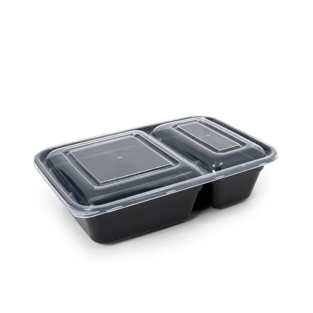 Alt view image 2 of 6 - Mainstays 10-Piece Meal Prep Food Storage Container Set, 5 Containers + 5 Lids, 2-Compartment, BPA-Free