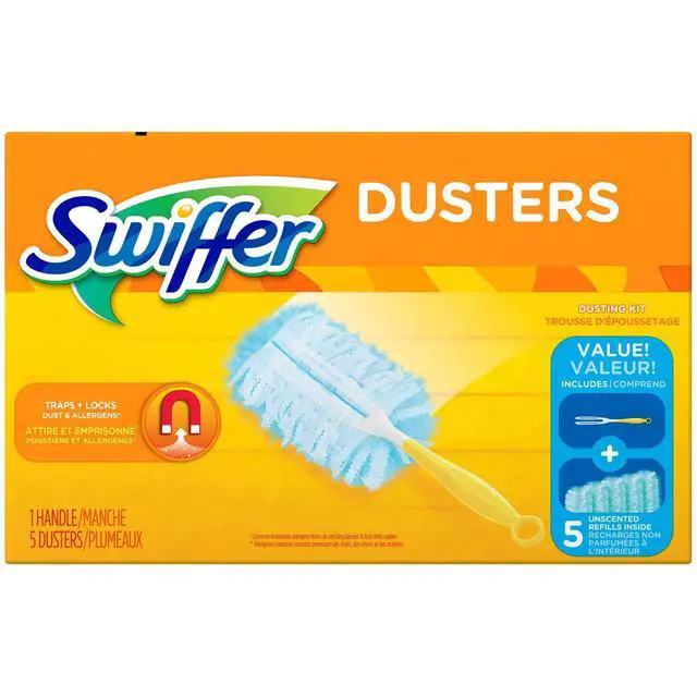 Alt view image 3 of 6 - Swiffer Dusters Cleaning Kit, Feather Duster Alternative, Unscented