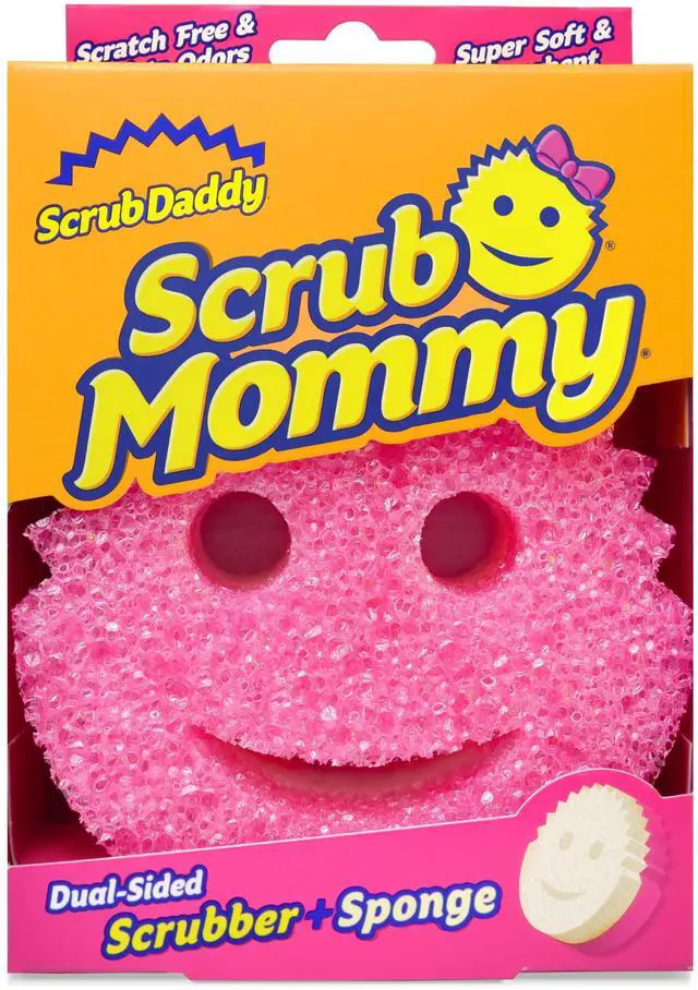 Main image of Scrub Daddy Scrub Mommy Dual-Sided Scratch-Free Dish Scrubber Sponge, Kitchen & Bath Cleaning Supplies. Scrubbies & Esponjas De Fregar Platos