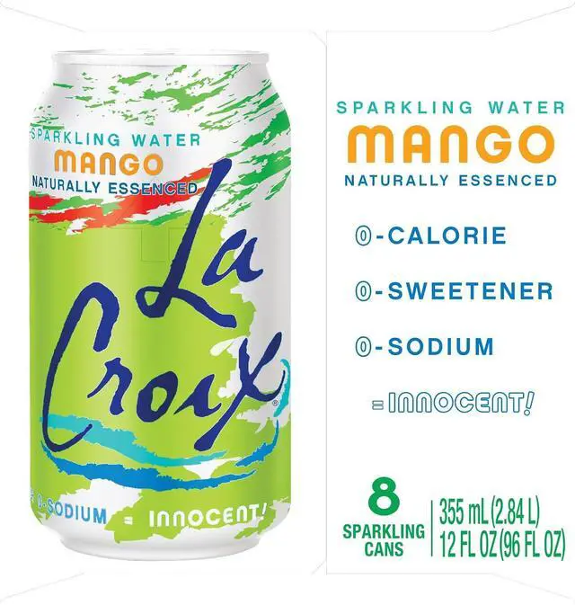 Alt view image 5 of 6 - La Croix Sparkling Water Mango, 12 Fl Oz, 8 Pack