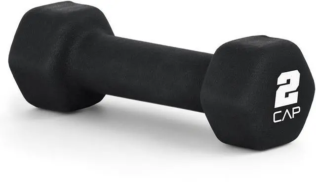 Main image of CAP, 2lb Neoprene Dumbbell, Black, Single