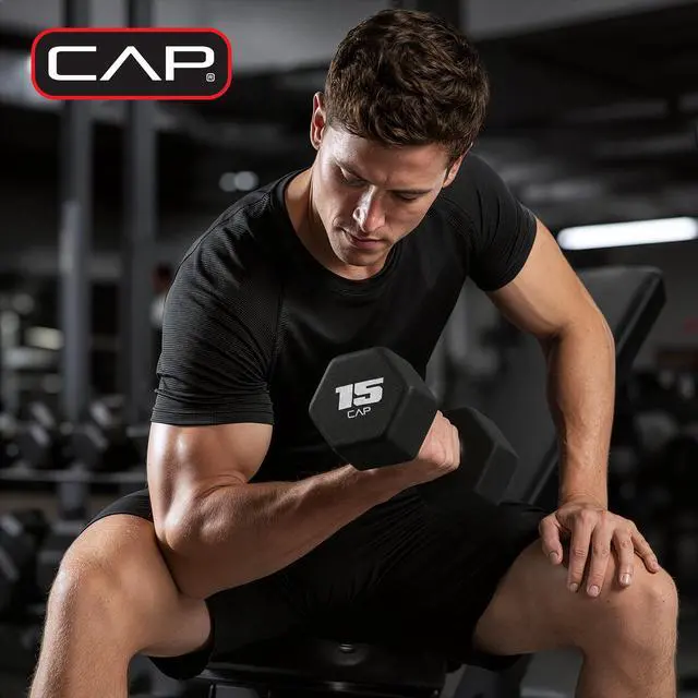 Alt view image 4 of 5 - CAP, 2lb Neoprene Dumbbell, Black, Single
