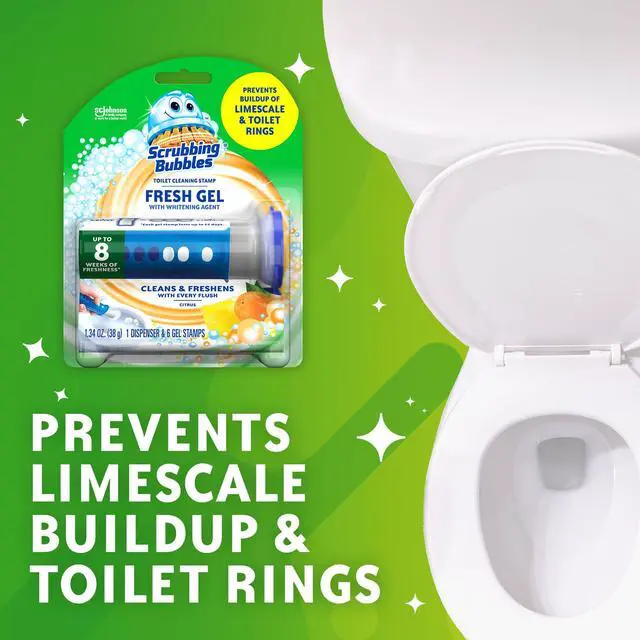 Alt view image 4 of 6 - Scrubbing Bubbles Fresh Gel Toilet Bowl Cleaner & Whitener, Citrus, 6 Count