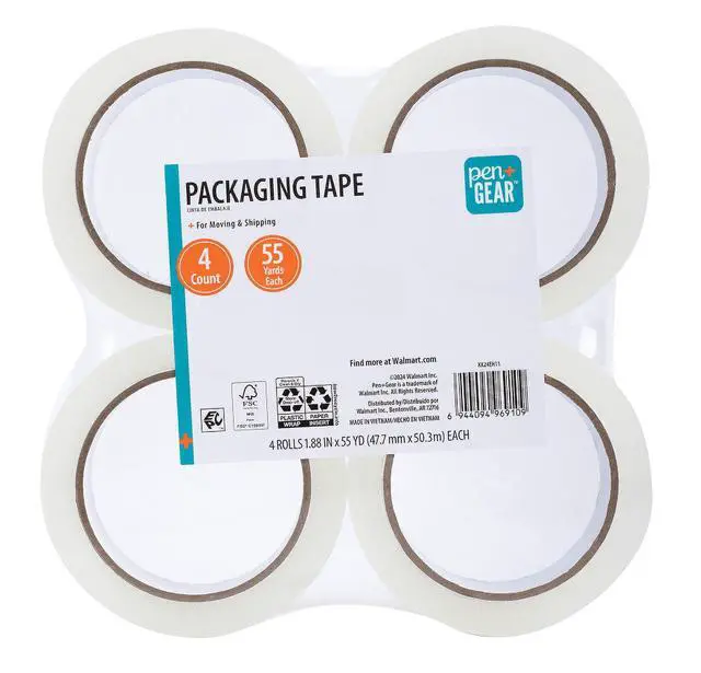 Alt view image 4 of 4 - Pen+Gear Packing Tape, Clear, 1.88 in x 55 Yds, 4 Rolls