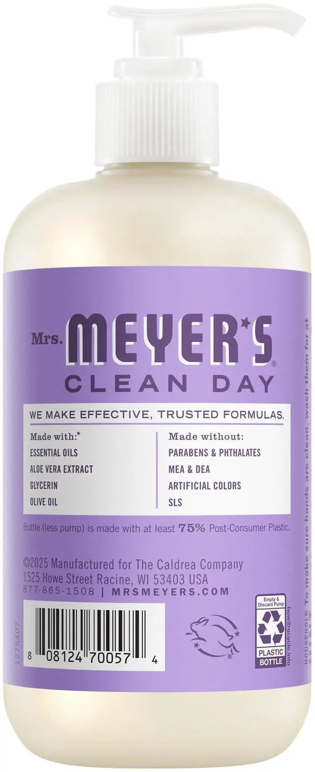 Alt view image 2 of 6 - MRS. MEYER'S CLEAN DAY Hand Soap,Lilac Scent, 12.5 Fl Oz Bottle
