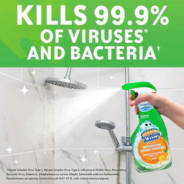 Alt view image 3 of 6 - Scrubbing Bubbles Grime Fighter Disinfectant Bathroom Cleaner Spray, 32oz