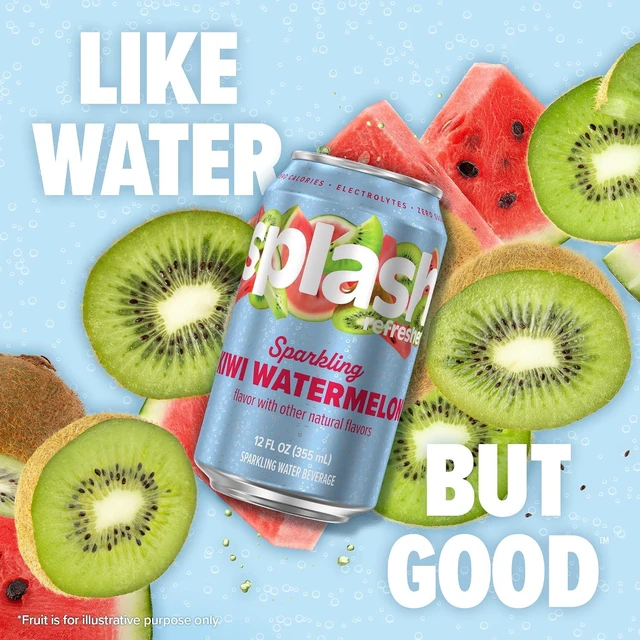 Alt view image 3 of 6 - SPLASH REFRESHER Flavored Sparkling Water in Cans - 12 Fl Oz, 8 Pack