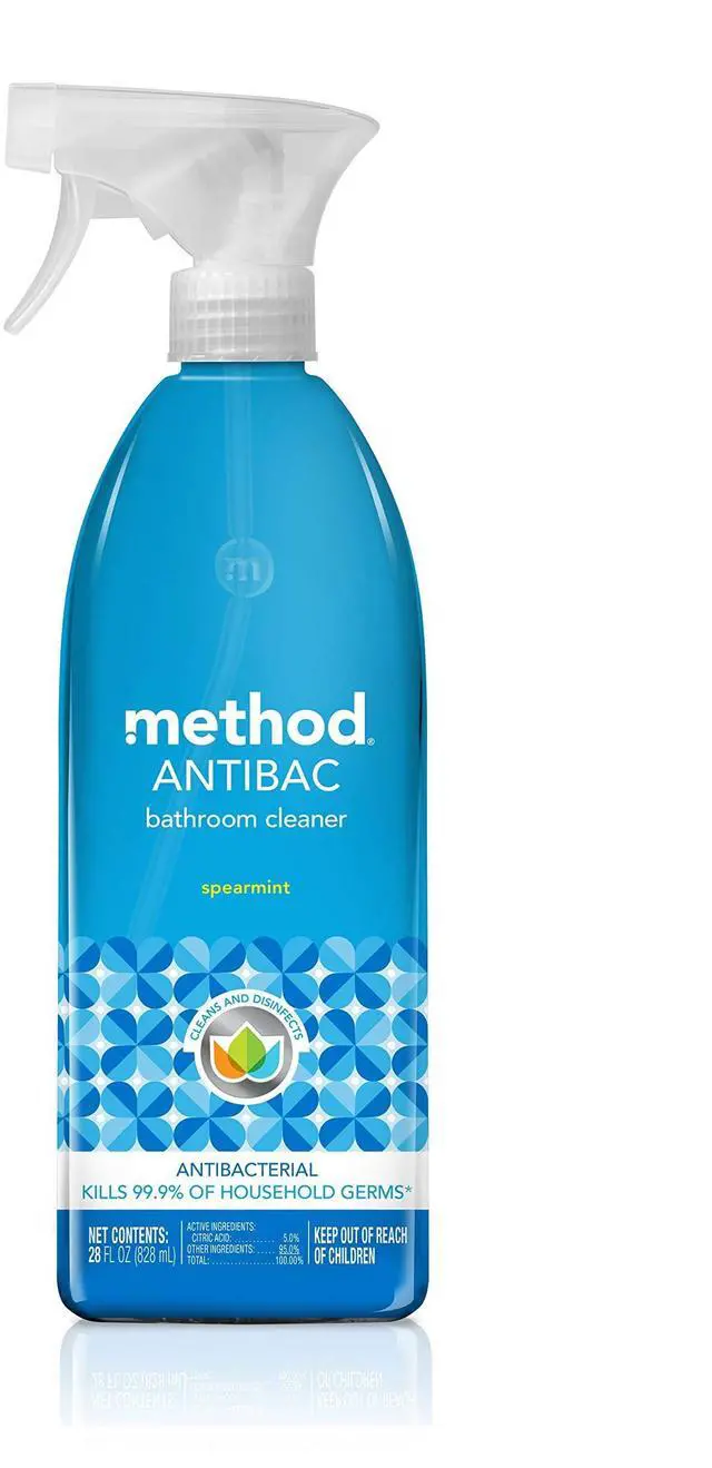 Main image of method Antibacterial Bathroom Cleaner, Spearmint, 28 fl oz