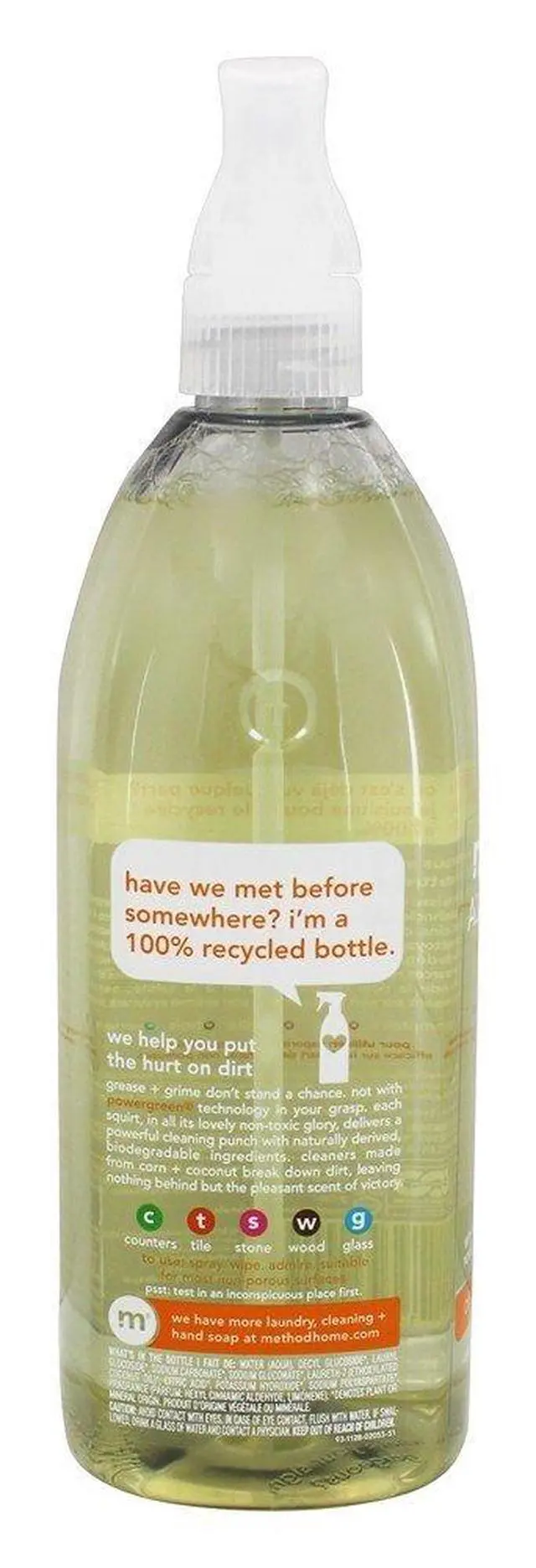 Alt view image 2 of 7 - Method Naturally Derived All Purpose Surface Cleaner Spray, Ginger Yuzu, 28 Ounce