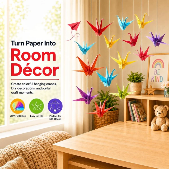 Alt view image 7 of 7 - Origami Paper 200 Sheets 6 x 6 Inch Double Sided Colored Craft Paper