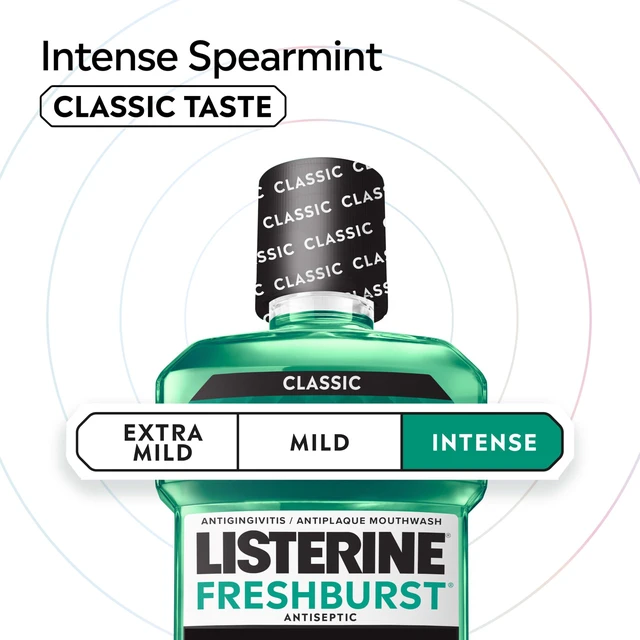 Alt view image 2 of 6 - Listerine Freshburst Antiseptic Mouthwash, Spearmint, 8.5 fl. oz/250 mL