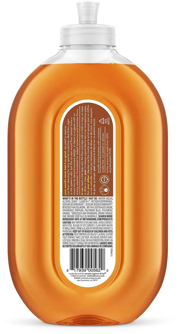 Alt view image 6 of 6 - method Hardwood Floor Cleaner, Squirt + Mop Design, Almond, 25 fl oz