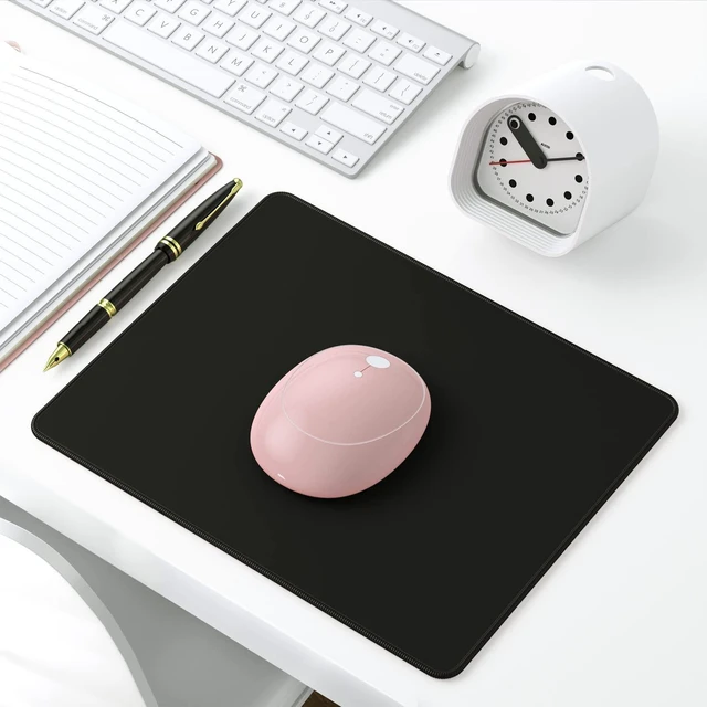 Alt view image 6 of 6 - Mouse Pad, 30% Thicker Black Computer Pad, Anti-Slip Rubber Mouse Mat with Stitched Edges for Gaming, Office, Laptop, PC, Women & Men, 8 x 10 Inch Thick 5 mm, Modern Design, Square