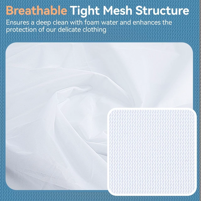 Alt view image 3 of 6 - Mesh Laundry Bags for Delicates, 4Pcs Laundry Bags Mesh Wash Bags, Lingerie Bags for Washing Delicates, Laundry Bag for Delicates, Dorm Room Essentials (1 Large,1 Medium,2 Small)