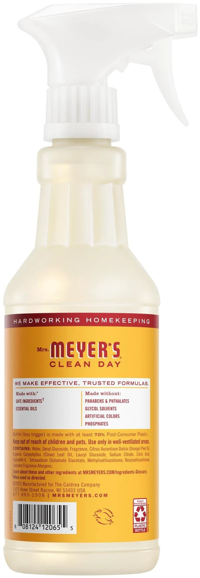 Alt view image 5 of 7 - MRS. MEYER'S CLEAN DAY Multi-Surface Cleaner, Clementine, 16 fl oz