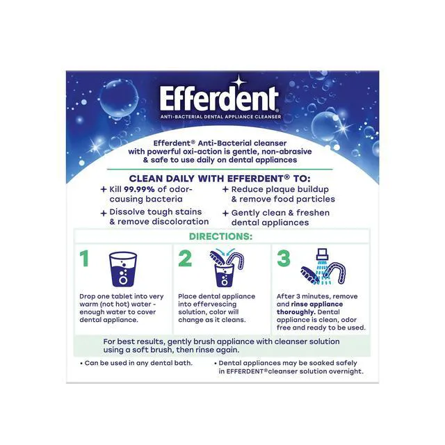 Alt view image 4 of 6 - efferdent Denture Cleaner Tablets, Minty Fresh & Clean, 44 Count