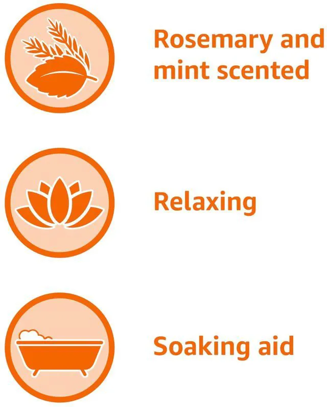 Alt view image 3 of 5 - Amazon Basics Epsom Salt Soaking Aid, Soothing Rosemary & Mint Scent, 3 Pound (Pack of 1) (Previously Solimo)