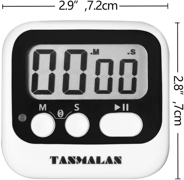 Alt view image 3 of 3 - Easy to USE, Digital Kitchen Timer, Magnetic Timer,Tanmalan(Black,1 Pack)