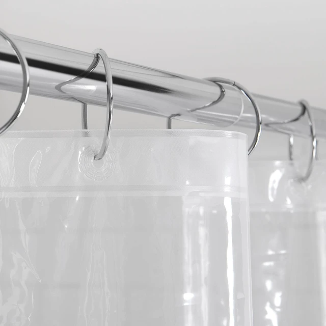 Alt view image 2 of 6 - (2 pack) Mainstays Light Weight PEVA Shower Liner, 70 in x 71 in, Clear