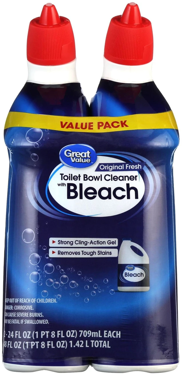 Main image of Great Value Toilet Bowl Cleaners, Fresh scent, 24 fl oz, 2 Count