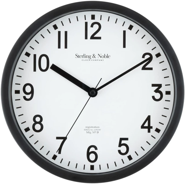 Main image of Mainstays Basic Indoor 8.78" Black Analog Round Wall Clock