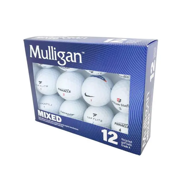 Alt view image 5 of 5 - Mulligan Recycled White Golf Balls Mixed Brands, 12-pack