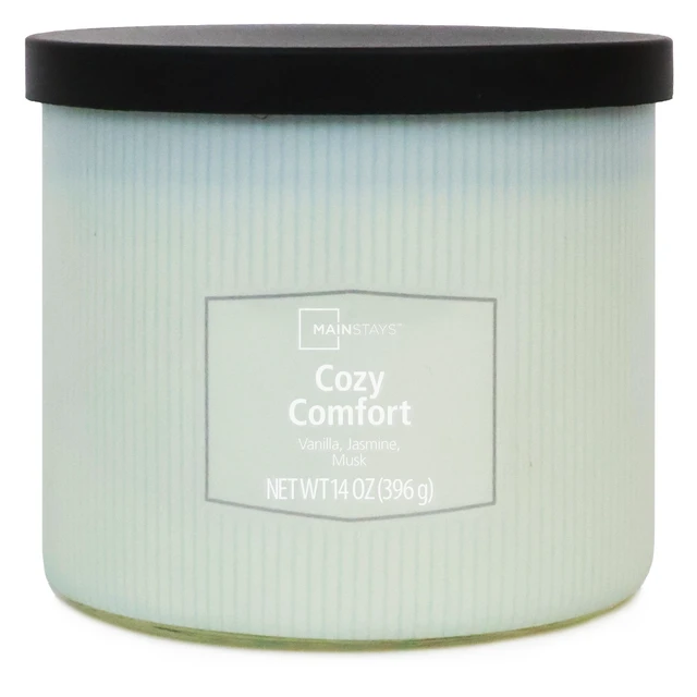 Alt view image 3 of 5 - Mainstays Cozy Comfort 3-Wick Textured Wrapped Scented Candle, 14 oz
