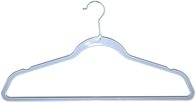 Alt view image 4 of 5 - Mainstays Plastic Clothes Hangers, Slim Swivel Hook, Clear, 10 Pack