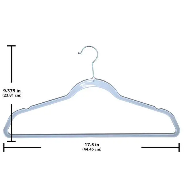 Alt view image 5 of 5 - Mainstays Plastic Clothes Hangers, Slim Swivel Hook, Clear, 10 Pack