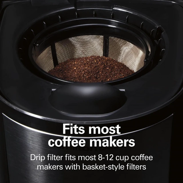 Alt view image 4 of 6 - Café Brew Reusable 8-12 Cup Basket Coffee Filter, Permanent Stainless Steel