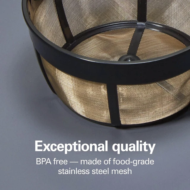 Alt view image 2 of 6 - Café Brew Reusable 8-12 Cup Basket Coffee Filter, Permanent Stainless Steel