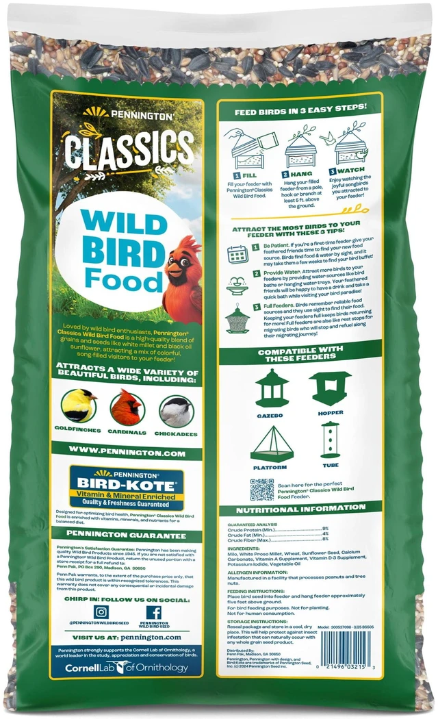 Alt view image 2 of 7 - Pennington Classic Dry Wild Bird Feed and Wild Bird Seed, 5 lb. Bag, 1 Pack
