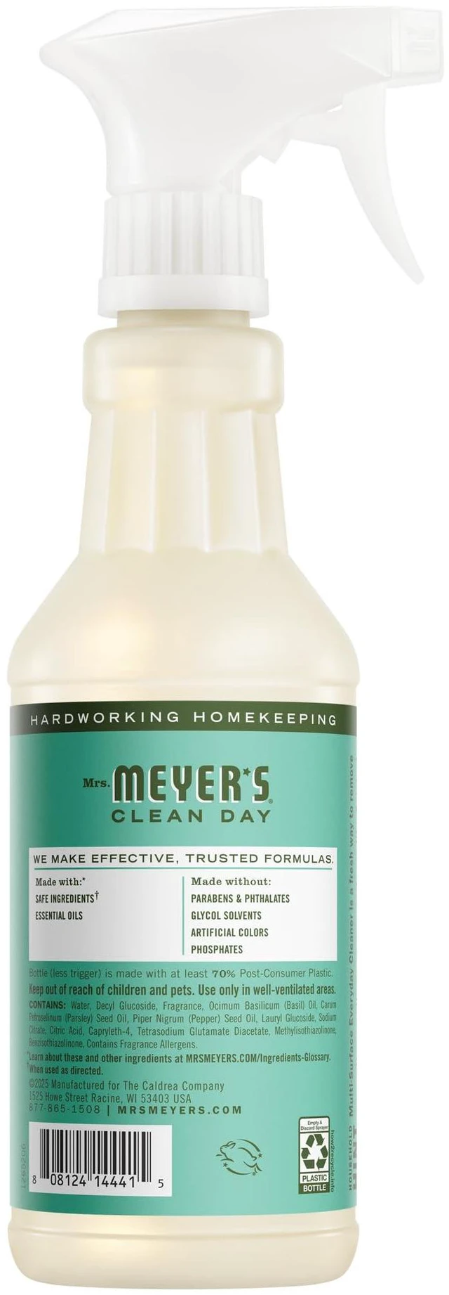 Alt view image 6 of 6 - MRS. MEYER'S CLEAN DAY All-Purpose Cleaner Spray, Basil, 16 fl. oz