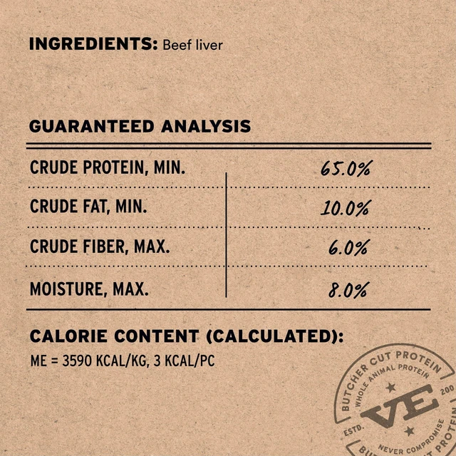 Alt view image 2 of 6 - Vital Essentials Freeze Dried Dog Treats, Beef Liver, 2.1 oz Bag