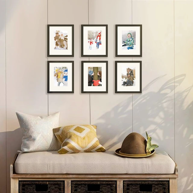 Alt view image 2 of 6 - upsimples 8x10 Picture Frame, Wall Decor Photo Frames, Black 1 Pack