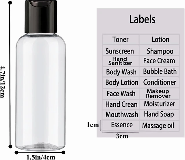 Alt view image 6 of 7 - DNSEN 5 Pack 3.4 oz Travel Bottles for Toiletries TSA Approved Leakproof Plastic Empty Travel Size Bottles Containers with Labels