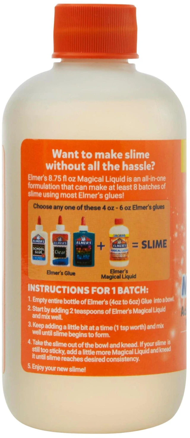 Alt view image 7 of 7 - Elmer's Magical Liquid, Slime Activator Solution, Updated Formula for Double Slime Output, Safe, Washable, 8.75 fl oz - Kids Activity, Arts & Crafts, #1 Teacher Brand