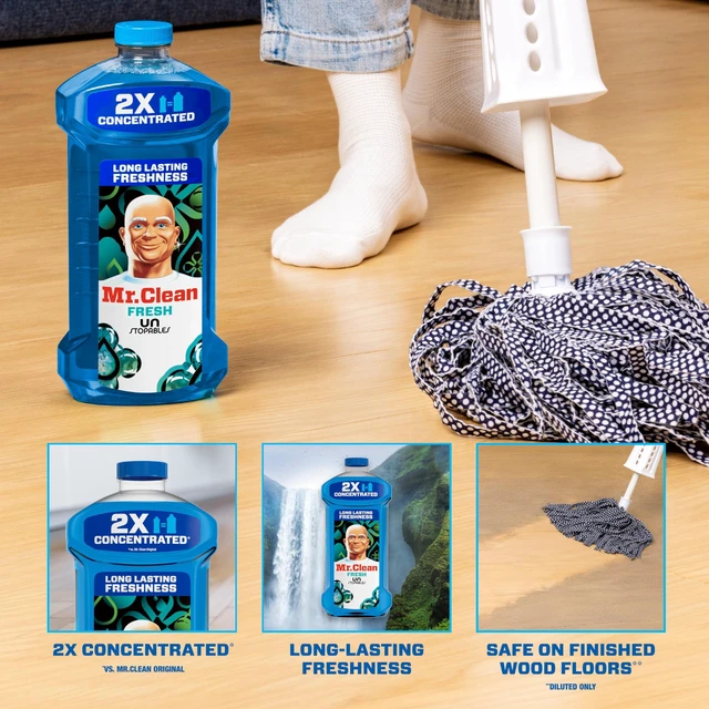 Alt view image 6 of 6 - Mr. Clean 2X Concentrated Multi Surface Cleaner with Unstopables Fresh Scent 41 fl oz