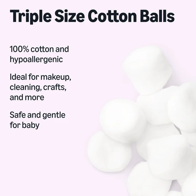 Alt view image 3 of 6 - Amazon Basics Cotton Balls for Skincare, Makeup Removal, Cotton, 200 Count (Previously Solimo)
