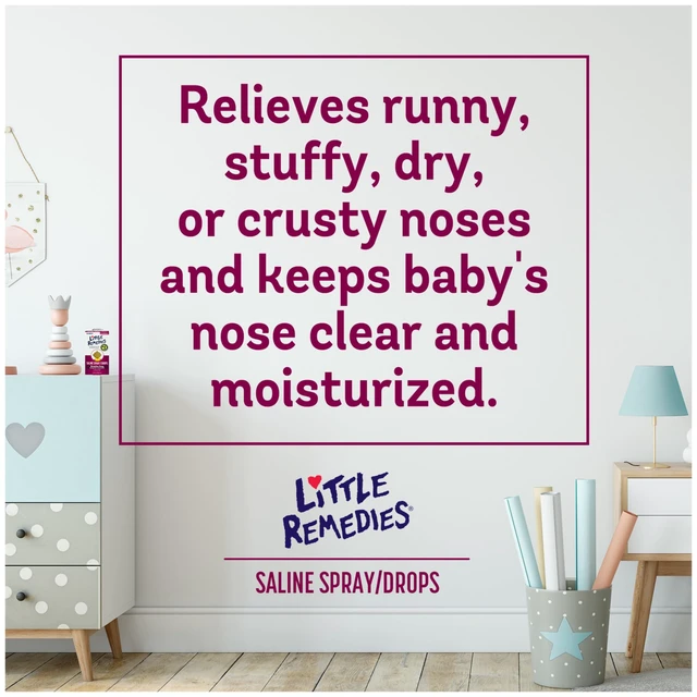 Alt view image 6 of 6 - Little Remedies Sterile Baby Saline Nasal Spray and Drops, 1 Fl Oz