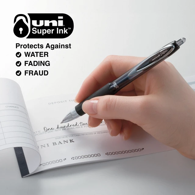Alt view image 2 of 6 - uniball 207 Gel Pens, Black Ink, 0.7mm Medium Point, Retractable, 4 Count