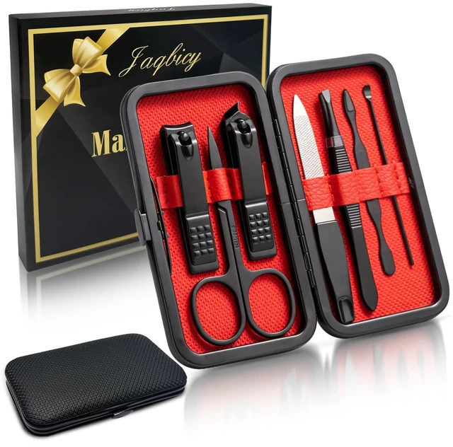 Main image of Stocking Stuffers Gift for Dad Men, Manicure Set Nail Clippers Grooming Kit with Travel Case, Personal Care Tools Birthday Gifts for Men Women