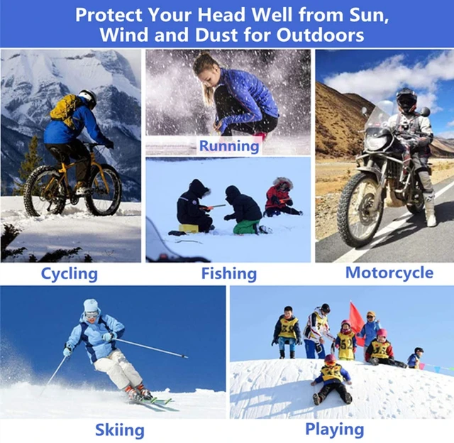 Alt view image 5 of 7 - Balaclava Ski Mask Head Mask Full Face Mask Windproof Face Cover Sun UV Protection Scarf Men Women Outdoor Sport Cycling Cap