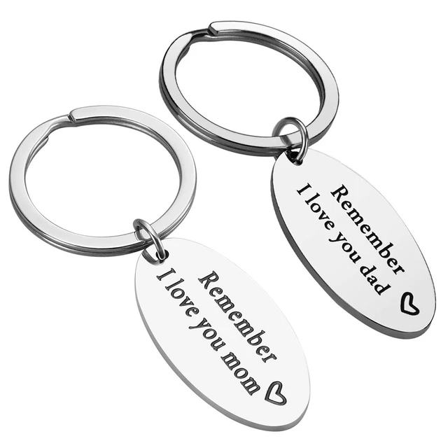 Alt view image 2 of 5 - iWenSheng 2PCS Mom Dad Keychain Parents Gifts from Daughter