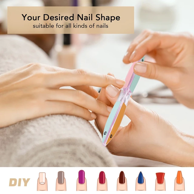 Alt view image 2 of 6 - 6 Sided Nail File and Nail Buffers, Multi-Functional Nail File for Shaping and Polishing, Gifts for Women, Stocking Stuffers, Nail Care Tool, All-in-One Shaping & Buffing