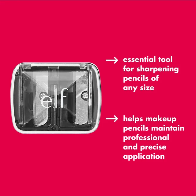 Alt view image 2 of 5 - e.l.f., Dual-Pencil Sharpener, Convenient, Essential Tool, Sharpens, Easy To Clean, Travel-Friendly, Compact, Includes Bonus Small Sharpener