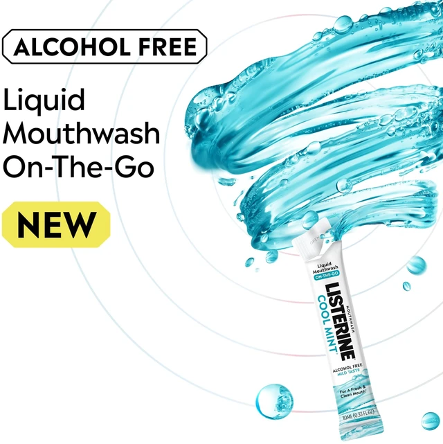 Alt view image 4 of 6 - Listerine Alcohol Free Mouthwash Packets, Cool Mint, 0.33 fl. oz x 5 Pack