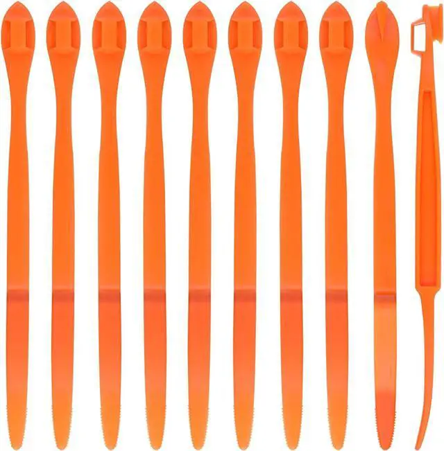 Main image of 10pcs Orange Peeler Tool, Long Handle Serrated Citrus Peel Cutter | Easy Hold Plastic Vegetable Lemon Slicer Fruit Opener Remover Kitchen Gadget Chef Tools